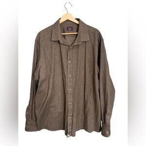 Untuckit brown button down cotton shirt size XXXL casual gorpcorp work shirt‎